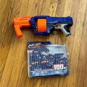 Nerf Action Blaster Blue and Orange Playset